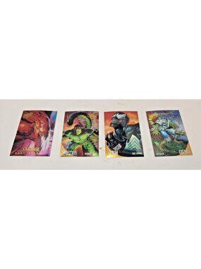95 Fleer Ultra Spider Man - Golden Web Card Lot 4 Venom  Scorpion Carnage Lizard